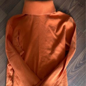 Burnt orange boutique turtleneck
